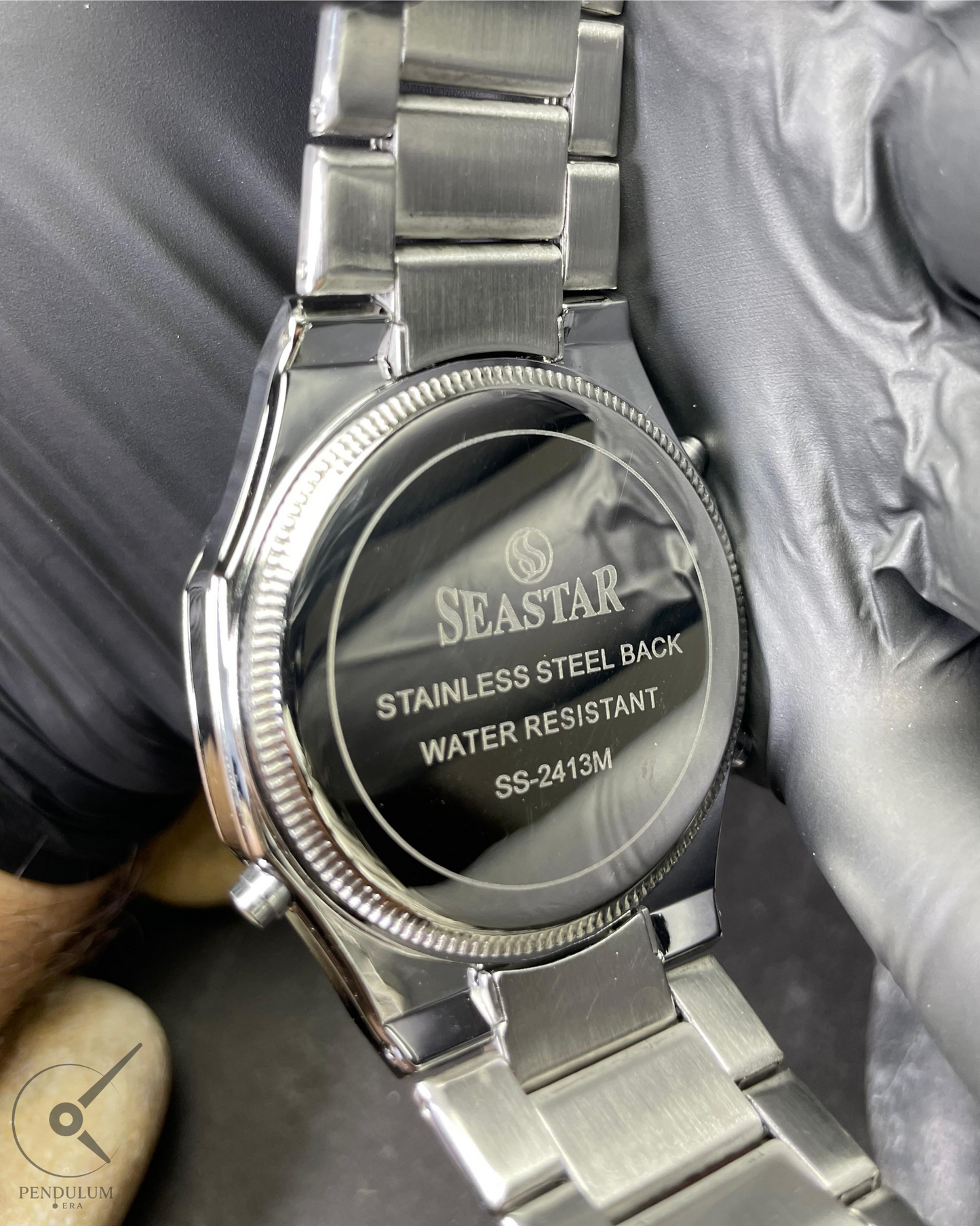 SEASTAR Dual Display Watch – Stainless Steel Bracelet, Analog & Digital